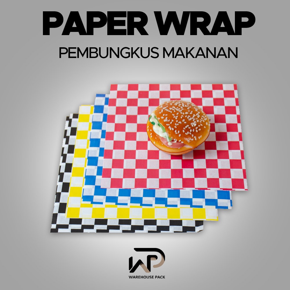 Jual ( 1 Pcs ) Kertas Roti Motif Kotak - Kotak | Kertas Bungkus Makanan ...
