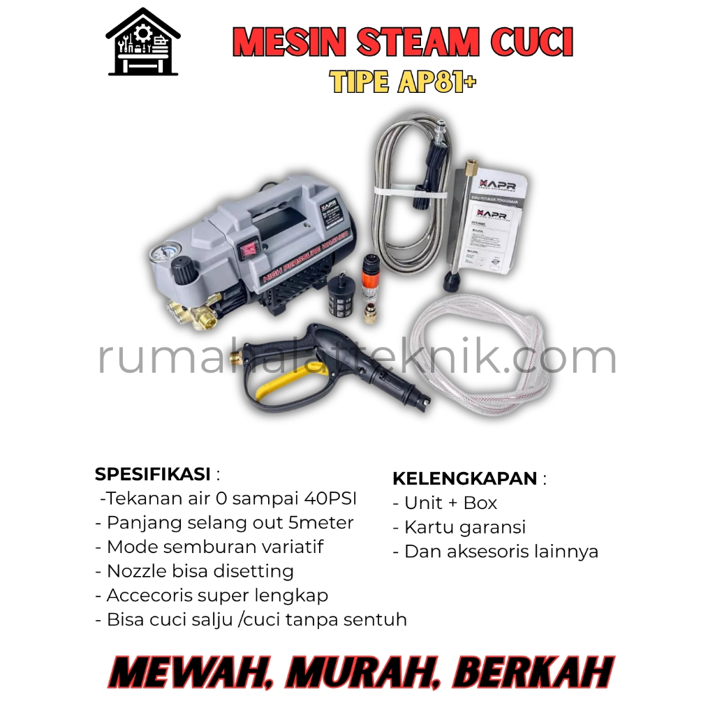 Jual PROMO APR AP81+ STEAM CUCI MOBIL MOTOR AC JET CLEANER SEMPROT AIR ...