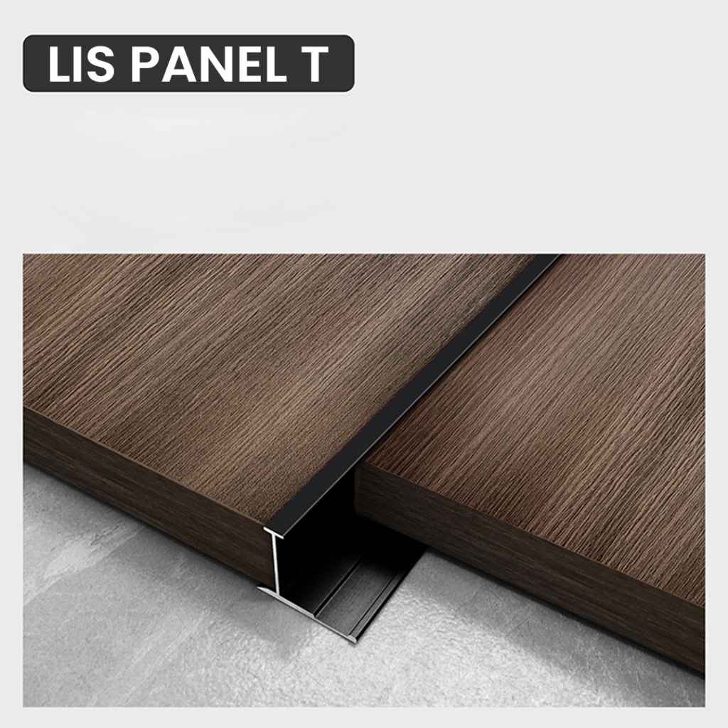 Jual LIS PANEL ALUMUNIUM U T W F 8MM 5MM HITAM GOLD WALLBOARD 3 meter ...
