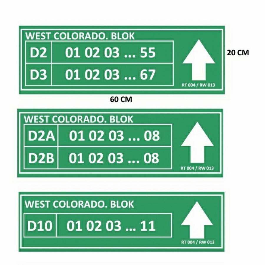 Jual Rambu Nama Jalan. Rambu Tulisan Tambahan Dibawah Rambu Utama ...
