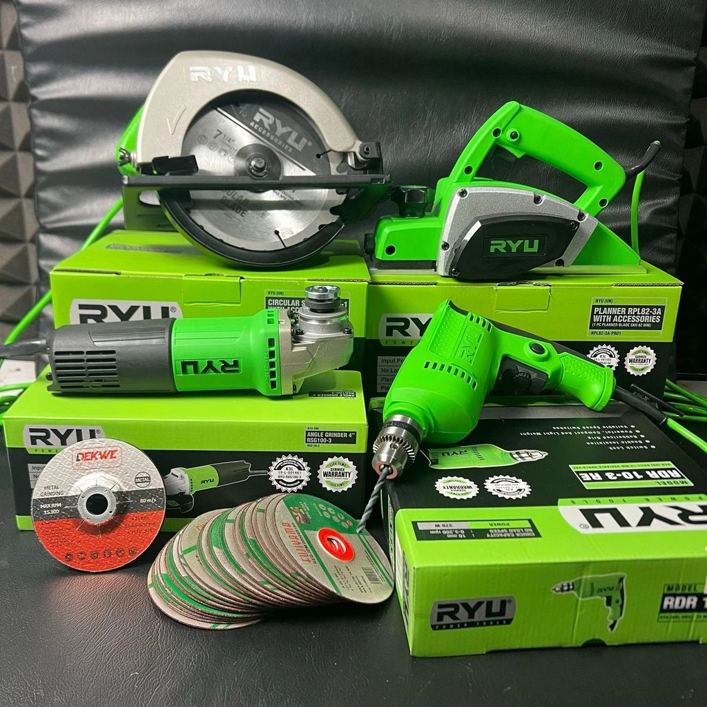 Jual TEKIRO X RYU Paket Tukang Kayu 4 Item Mesin Gerinda FREE Mata ...