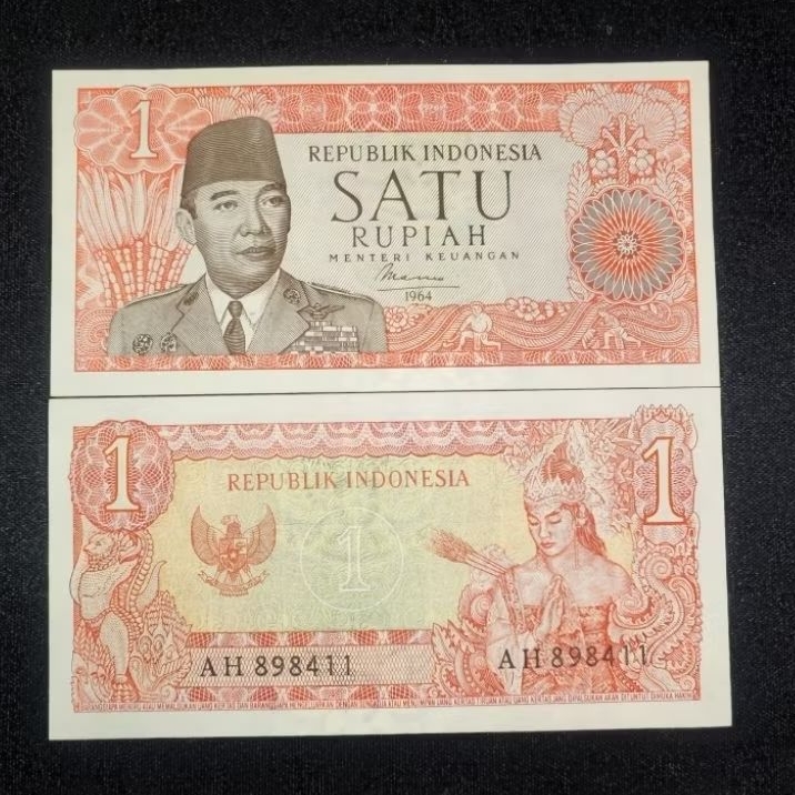 Jual Uang Kuno Indonesia 1 Rupiah Soekarno Tahun 1964 | AUNC | Shopee ...