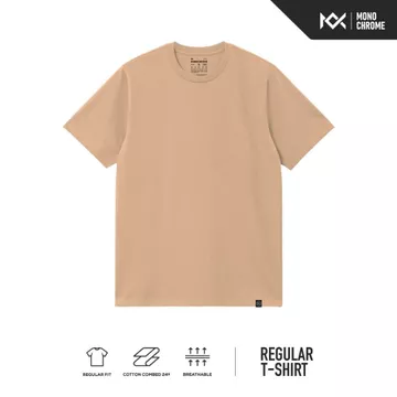 Monochrome Kaos Polos Regular Fit Pria Combed 24s Hollow Series
