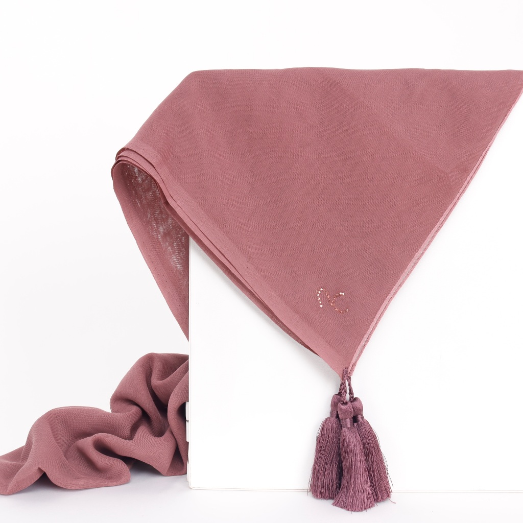 NADIYA Everyday Scarf Square Paris Japan Tassel Premium