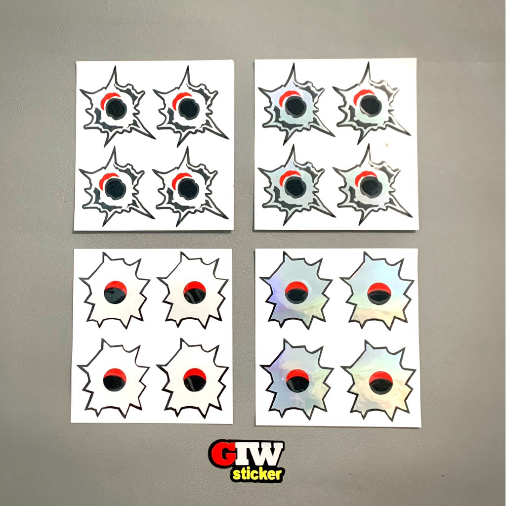 Jual Sticker LUBANG PELURU stiker EFEK TEMBAKAN Cutting asesoris motor ...