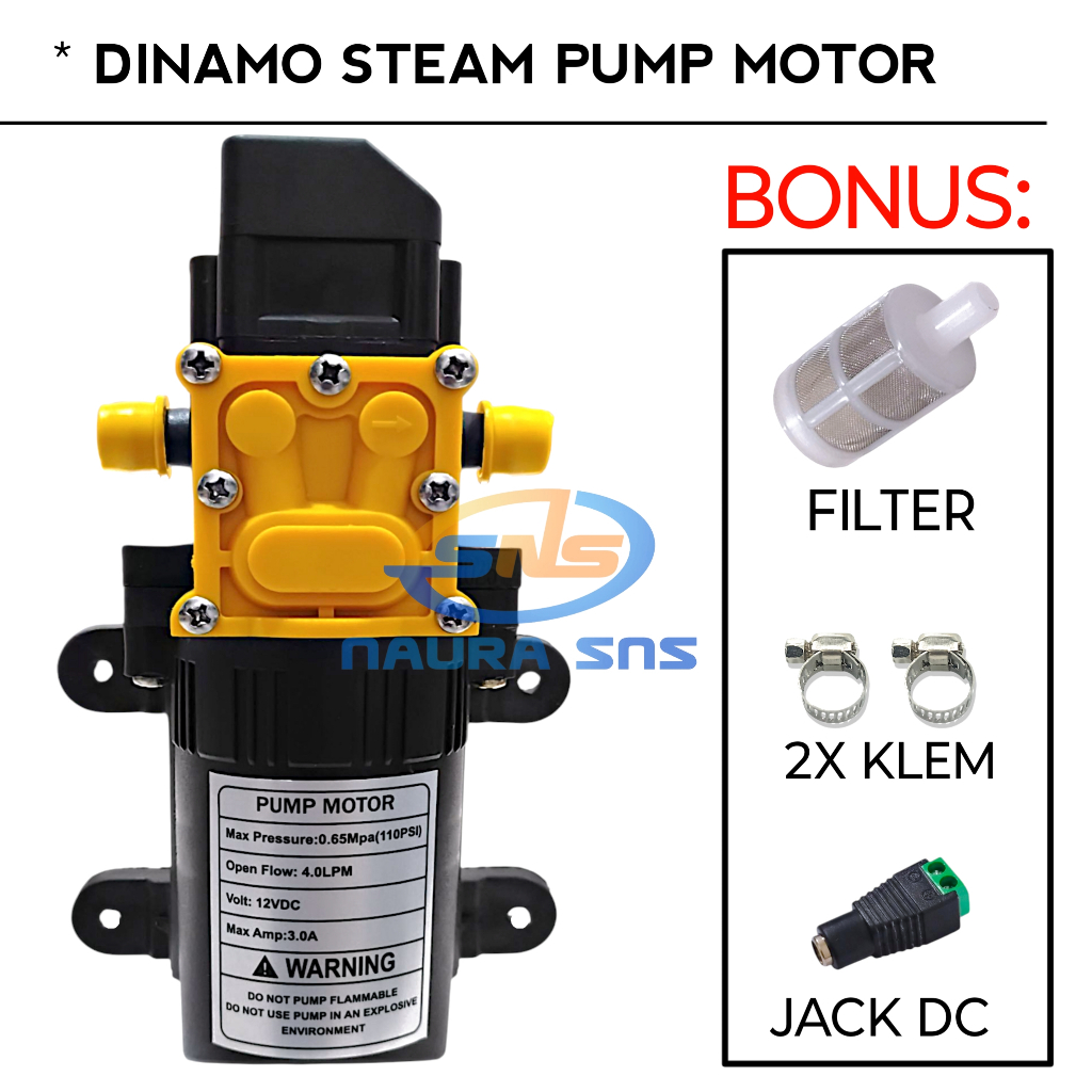 Jual POMPA DC 12V 100 PSI 4LPM / DINAMO POMPA SPRAYER ELEKTRIK / POMPA ...