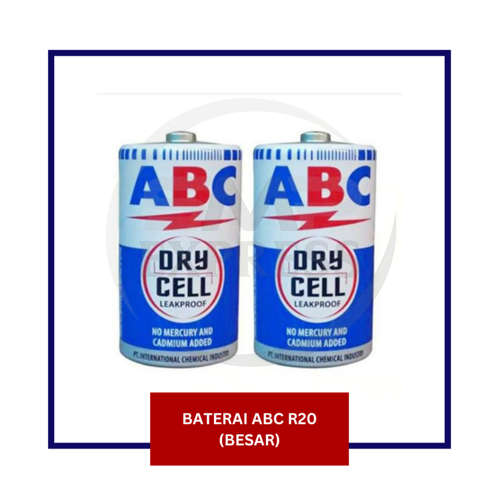 Jual BATERAI ABC BIRU BESAR R20 (2Pcs) | Shopee Indonesia