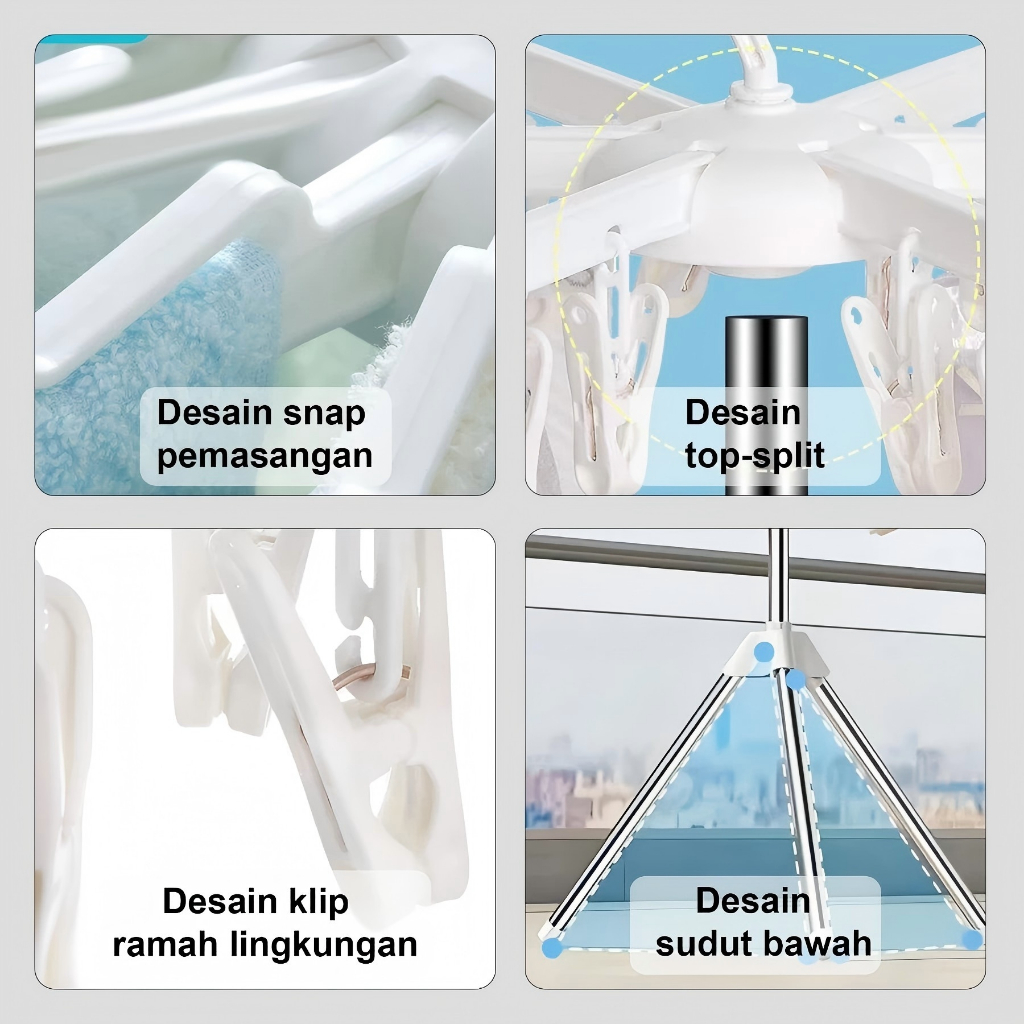 Jual Jemuran menara rak jemuran baju bayi lipat rak susun handuk ...