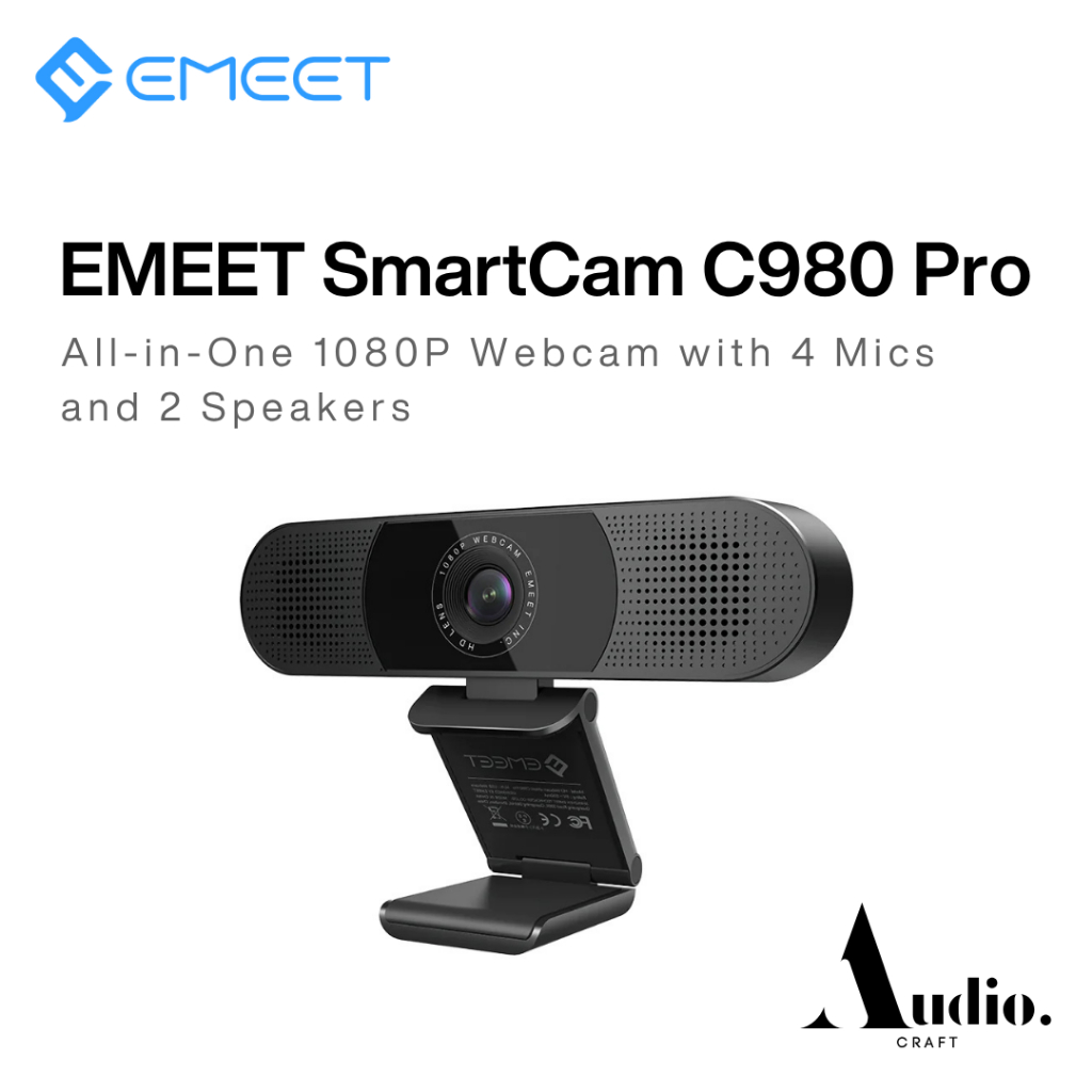 Jual EMEET SmartCam C980 Pro (All-in-One 1080P Webcam with 4 Mics and 2 ...