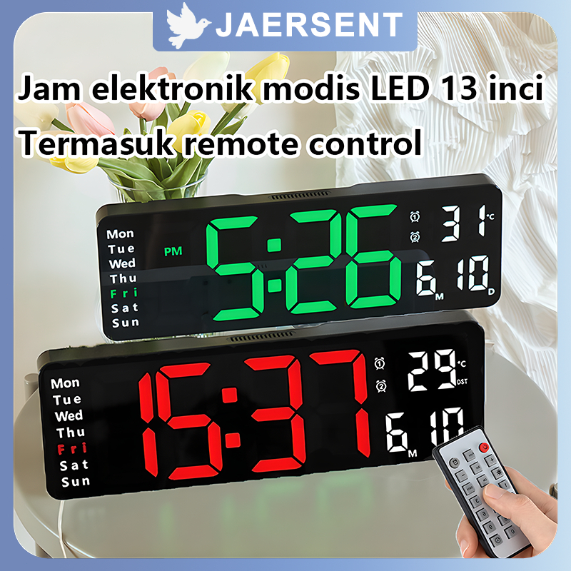 Jual Jam tampilan layar besar 13 inci jam digital Nordik jam dinding ...