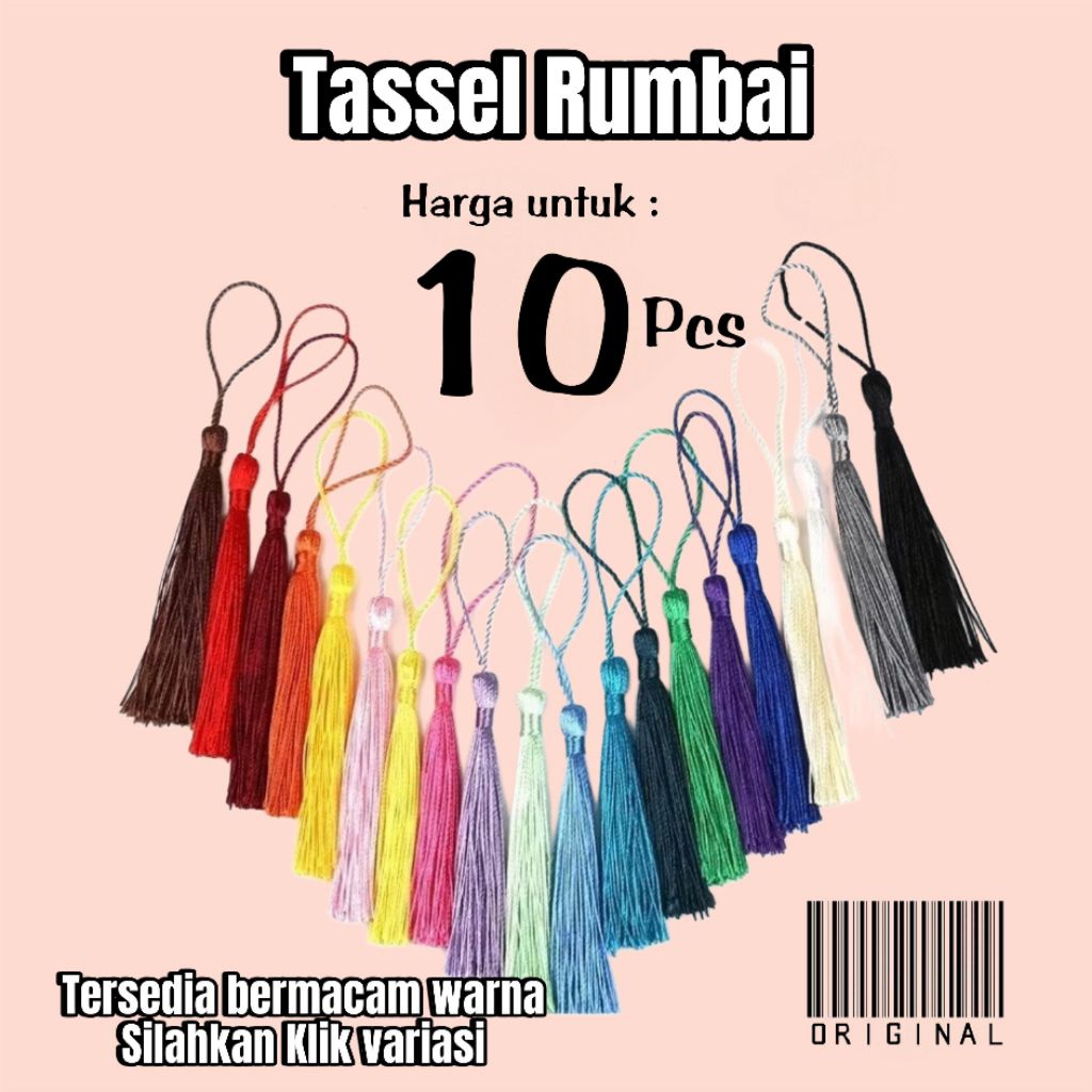 Jual (1pcs) Tali Tassel rumbai / tali rumbai hijab / tali tassel ...