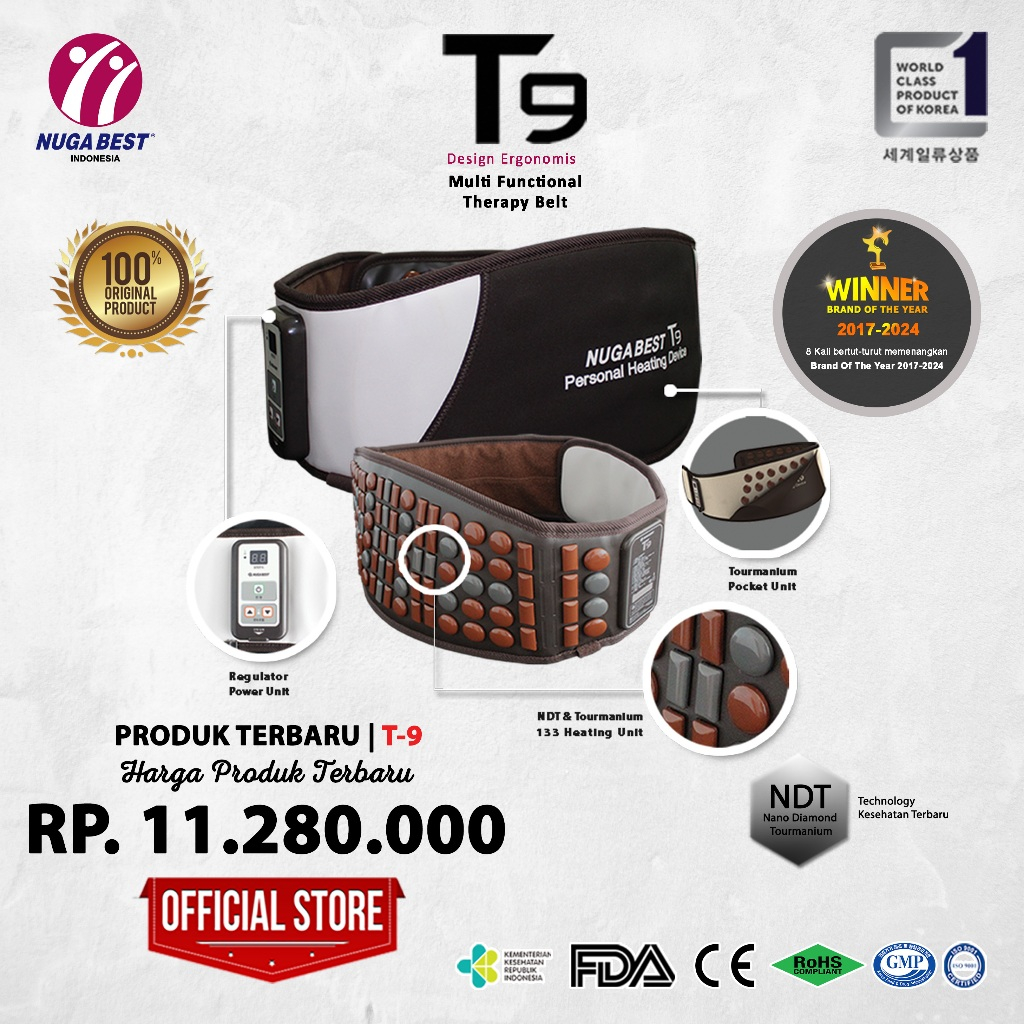 Jual Sabuk terapi kesehatan Nugabest | T9 Heating Belt | Produk asli ...
