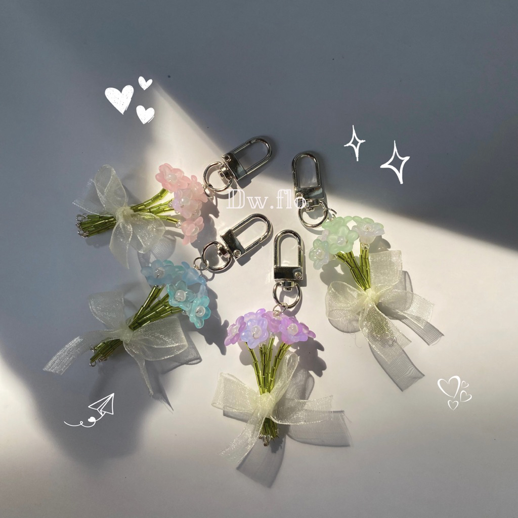 Jual Keychain Bouquet / Gantungan Kunci / Gantungan Bunga / Bouquet ...