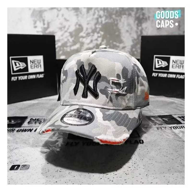 Jual Topi Baseball Pria NY Damage Ripped Sobek Full Tag Bahan Tebal ...