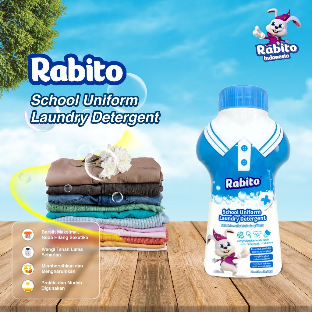 Jual Rabito Pembersih Seragam Sekolah 3-in-1–Kuat & Aman 340gr.Formula ...