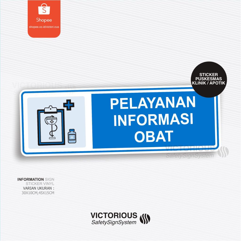 Jual Sticker Information Sign Rambu Pelayanan Informasi Obat | Shopee ...