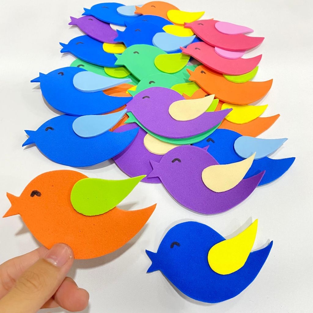 Prakarya Hiasan Burung Bahan Spon Ati / Eva foam