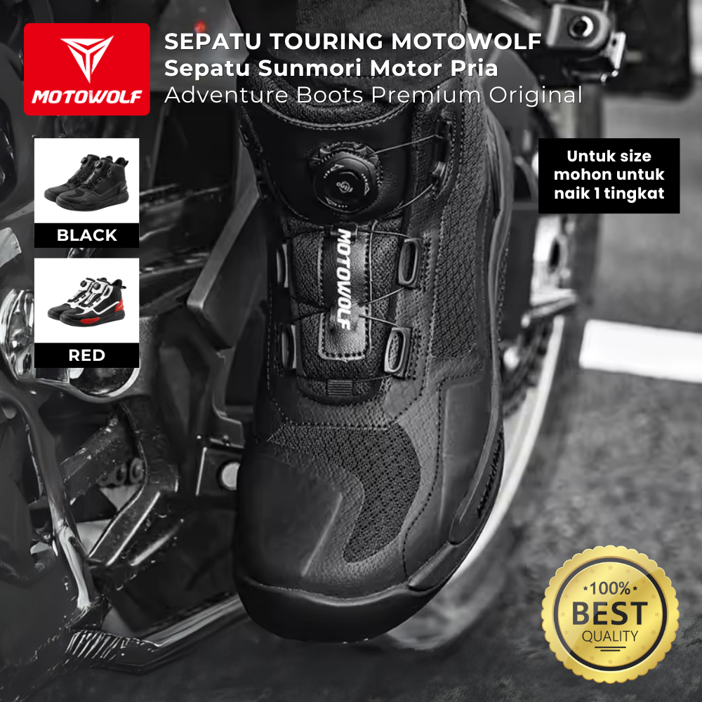 Jual Sepatu Touring Motowolf Sepatu Sunmori Motor Pria Adventure Boots ...