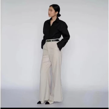 Nenjie Etta Pants Celana Kulot Highwaist Flare Pants Premium Semiwool S XXL