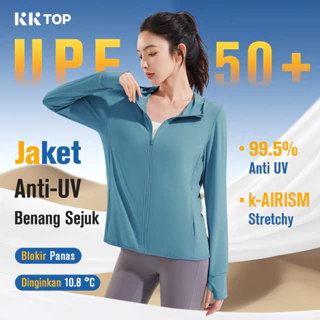 KKTOP Jaket Olahraga Anti UV Wanita Baju Olahraga UPF50+ Breathable Outdoor Cepat Kering (J001)