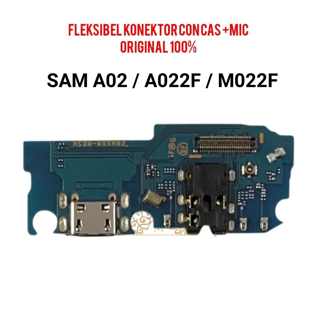Jual Fleksibel Konektor Cas SAM A02 / A022F / M022F + MiC + HF Original ...