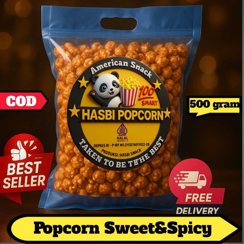 Jual [ free snack ] POPCORN varian rasa 500G - makanan manis crispy ...