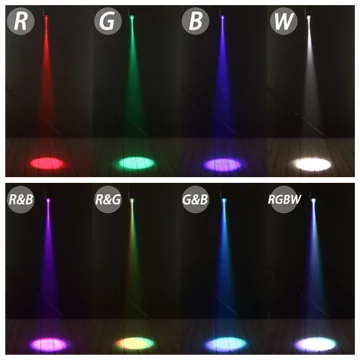 PINSPOT Lampu Sorot Panggung Warna Warni Laser LED 10W RGBW 4in1 Party Light Stage EU Plug 240V