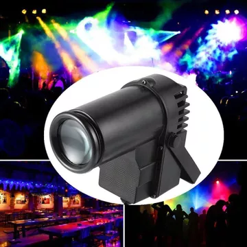 PINSPOT Lampu Sorot Panggung Warna Warni Laser LED 10W RGBW 4in1 Party Light Stage EU Plug 240V