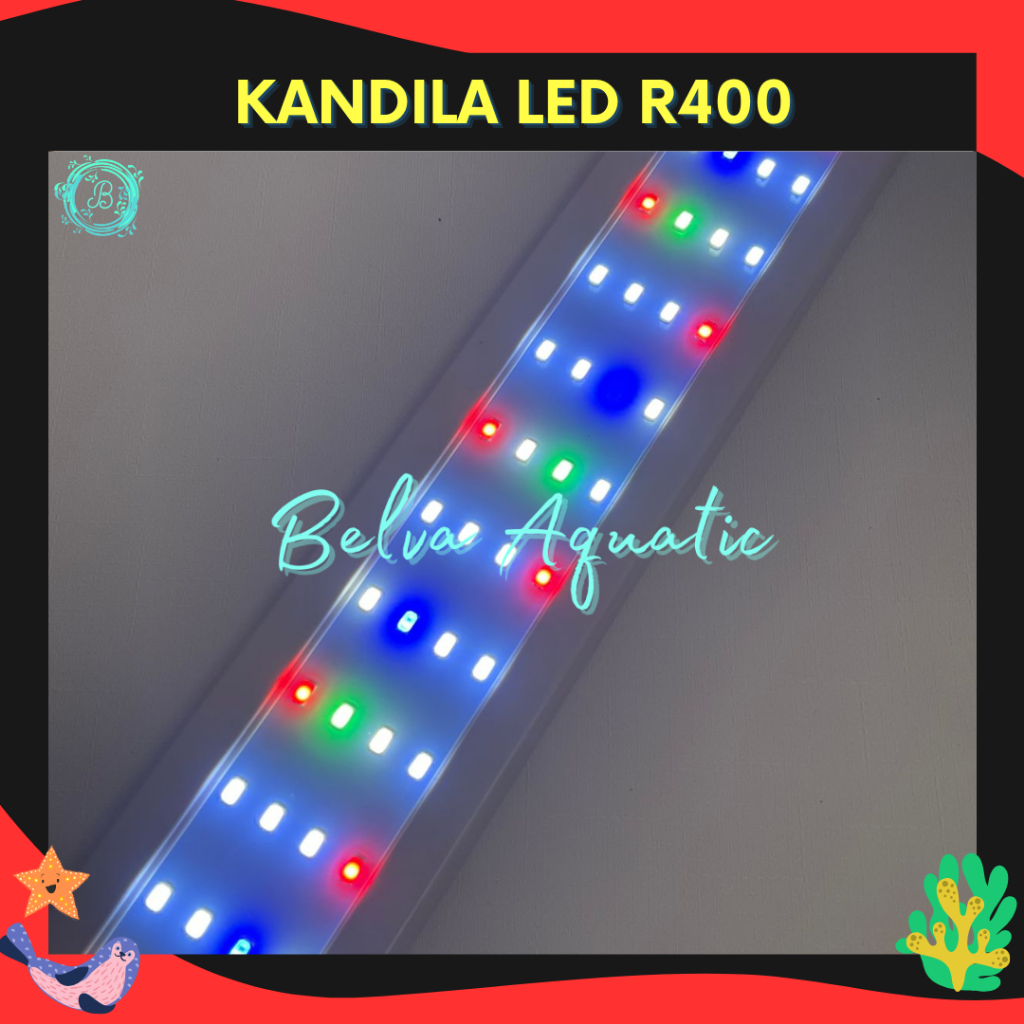 Jual Lampu Kandila R400 40-50 cm WRGB LED Aquarium R-400 FREE BUBBLE ...