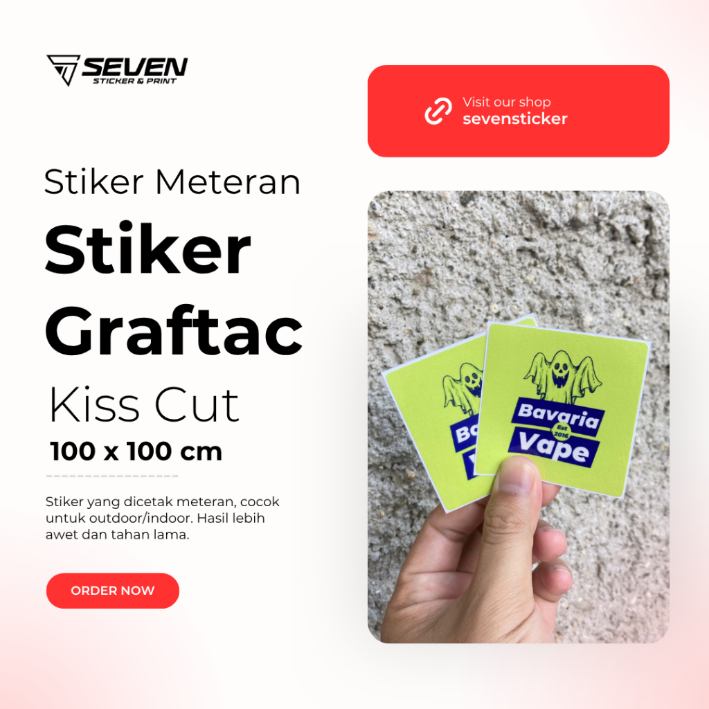 Jual Cetak stiker vinyl Graftac Print cut - Waterproof | Shopee Indonesia