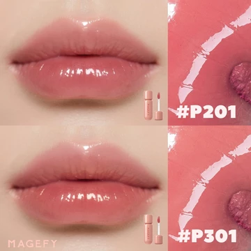 MAGEFY 2 IN 1 Glossy Lipstick Set Waterproof Long Lasting Silk Riasan Bibir Velvet Lip Gloss