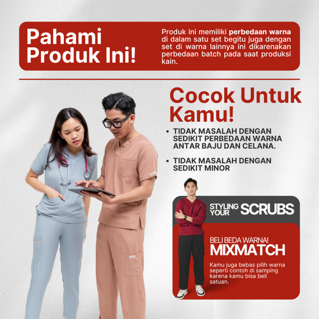 Jual [AIRY STRETCH] Scrub Baju OK Mandarin Panjang - Warna II - Stasis ...
