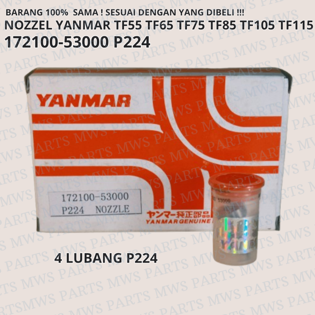 Jual NOZZLE YANMAR TF55 TF65 TF75 TF85 TF105 TF115 P224 172100-53000 ...