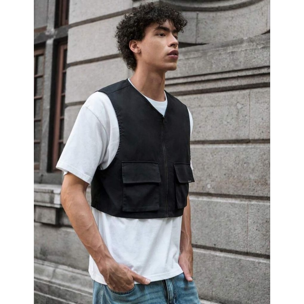 Jual Rompi Vest Crop Top Premium Manfinity Street Style | Shopee Indonesia