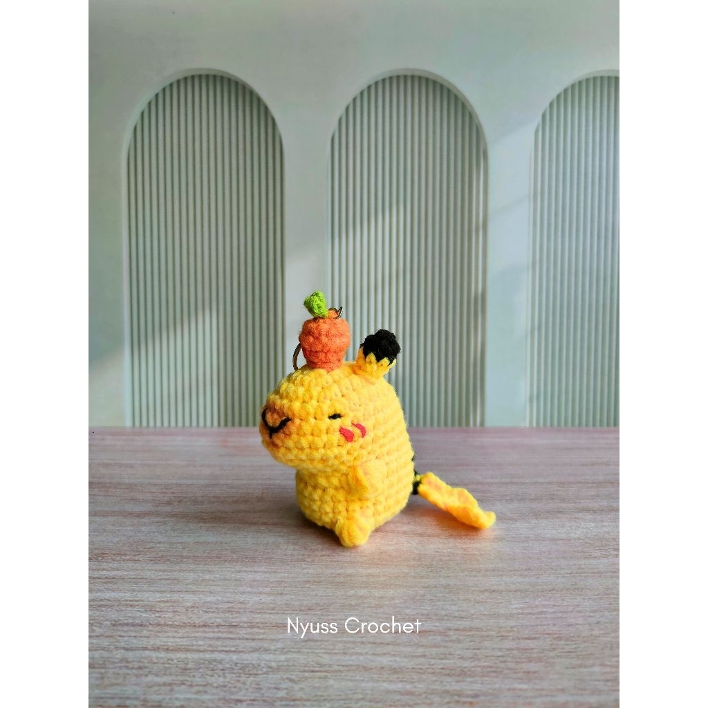 Jual GANCI CAPYKACHU RAJUT // capykacu keychain // gantungan kunci ...