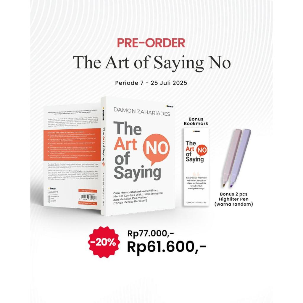 Jual Buku The Art of Saying No - Damon Zahariades - Baca - Gratis Biaya ...
