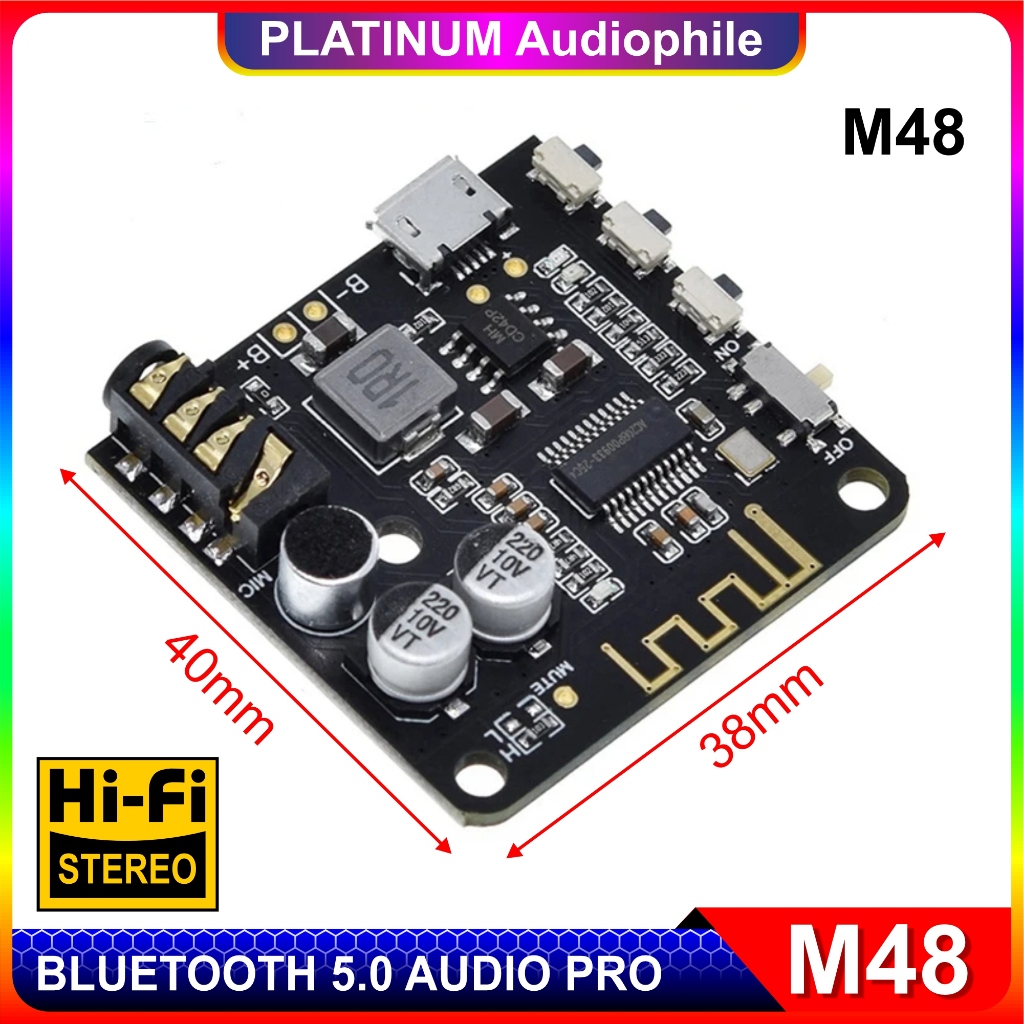 Jual Bluetooth Audio Receiver BT 5.0 Audio Pro Modul Stereo MP3 ...