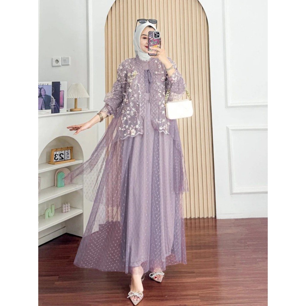 Jual Gamis brookat set outer kondangan mewah wanita terbaru 2025 dewasa ...