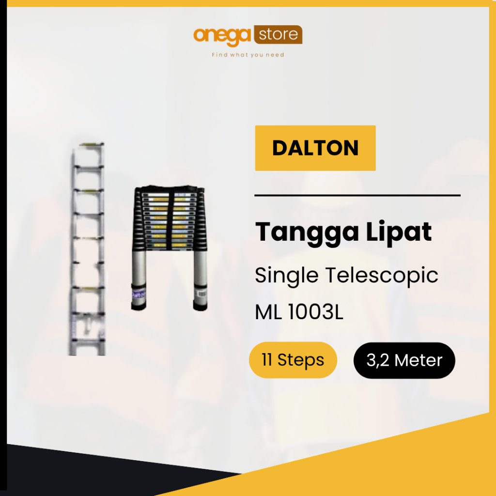 Product image Dalton Tangga Single Telescopic ML1006L/ML1007L/ML1010L 3,2 Meter