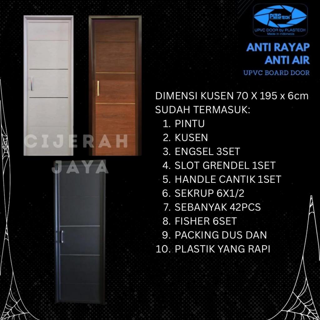 Pintu UPVC kamar mandi toilet ukuran 70x195 tebal premium anti karat