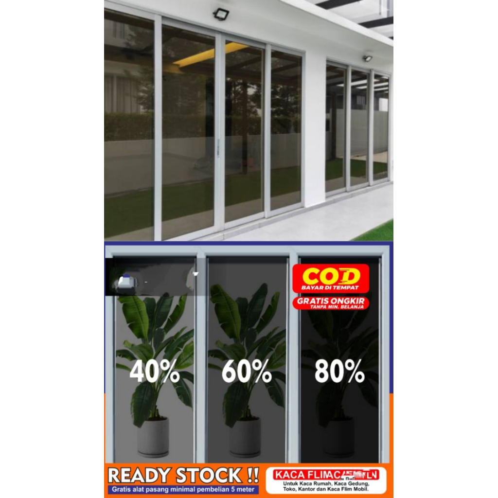 Jual Sticker Kaca Film/Kaca Riben /Kaca Mobil/Kaca Rumah | Shopee Indonesia