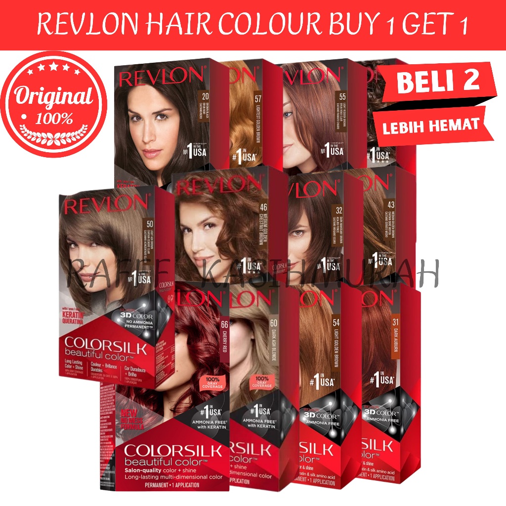 Jual REVLON HAIR COLOUR | PEWARNA RAMBUT - BELI 2 LEBIH HEMAT | Shopee ...