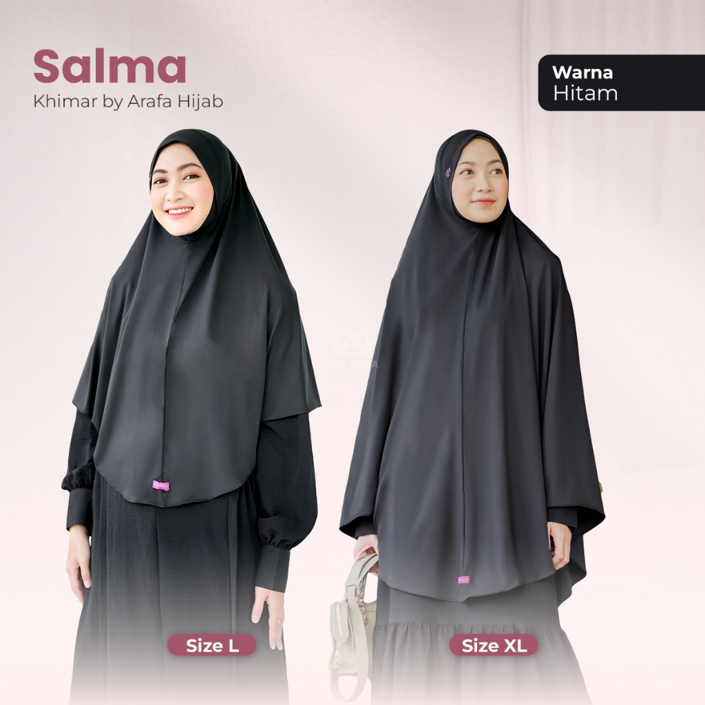 Arafa Hijab Khimar Salma Hijab Dagu Malaysia Premium Bergo Jersey Instan Syari Kerudung Umroh