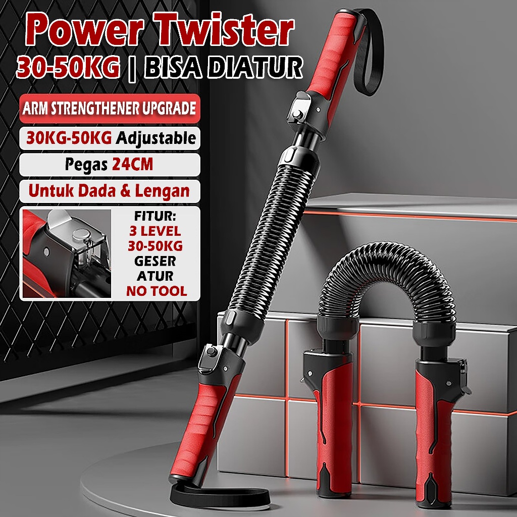 30 KG - 50 KG Alat Olahraga Power Bender Untuk Pembentuk Otot Lengan Perut Dan Dada Latihan Power Twister