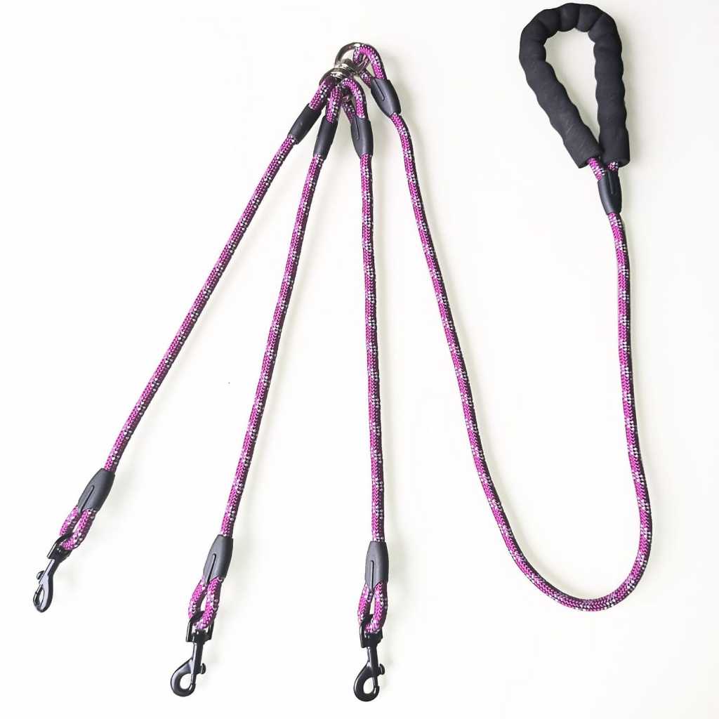 Jual Tali Tuntun Hewan Anjing Kucing Triple Pet Leash Dog Cat - Main Image