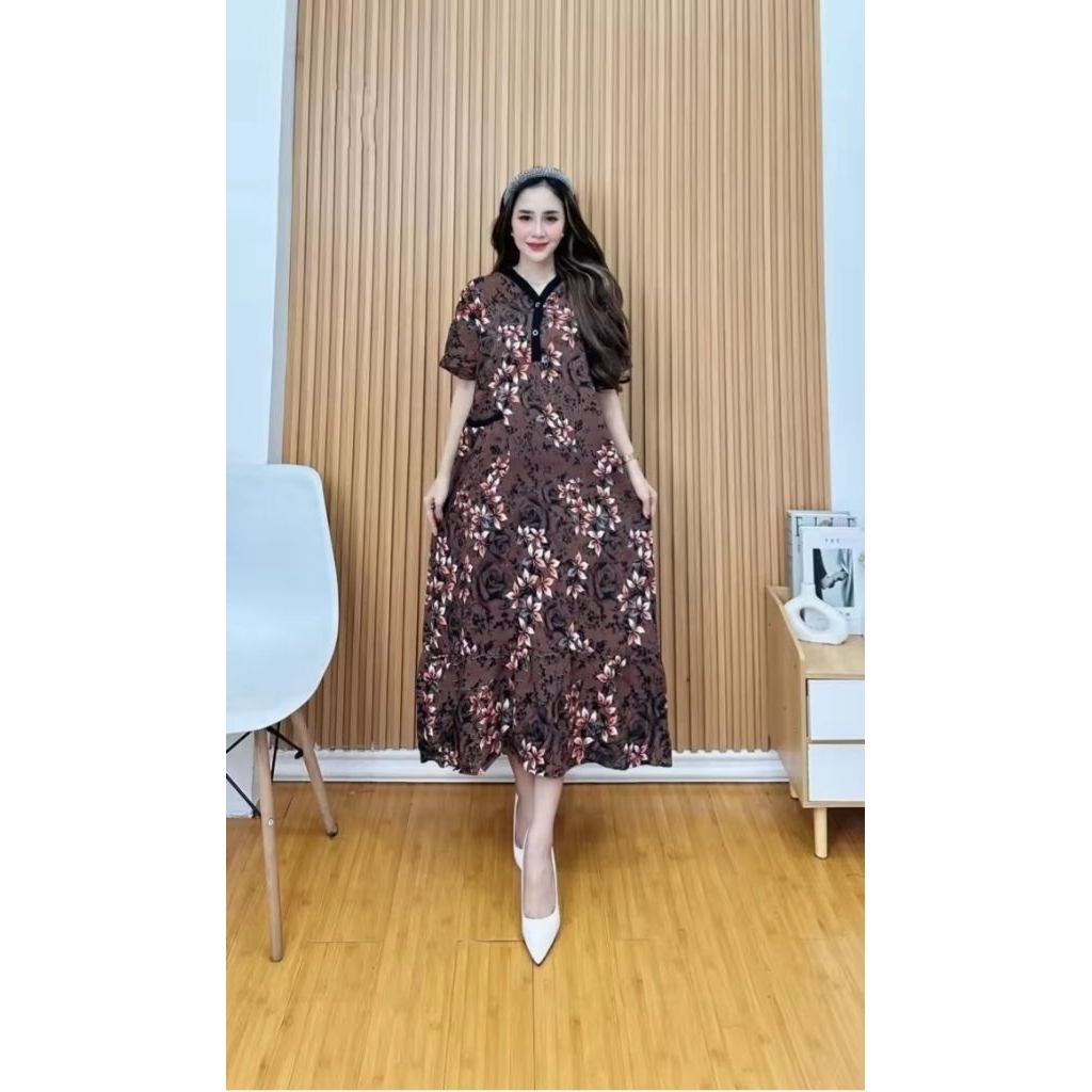 Jual Ders Mawar Daster Rendah bahan rayon bahan Permium muat sampai ...