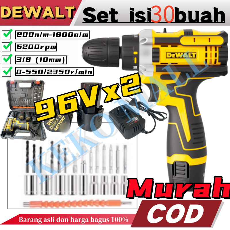 Jual DEWALT Electric Cordless Drill 36V Bor Dampak Tanpa Kabel Obeng