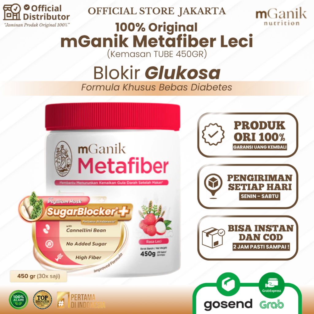 Jual mGanik Metafiber rasa Leci 2 TUB 900gr - Minuman Untuk Penderita ...