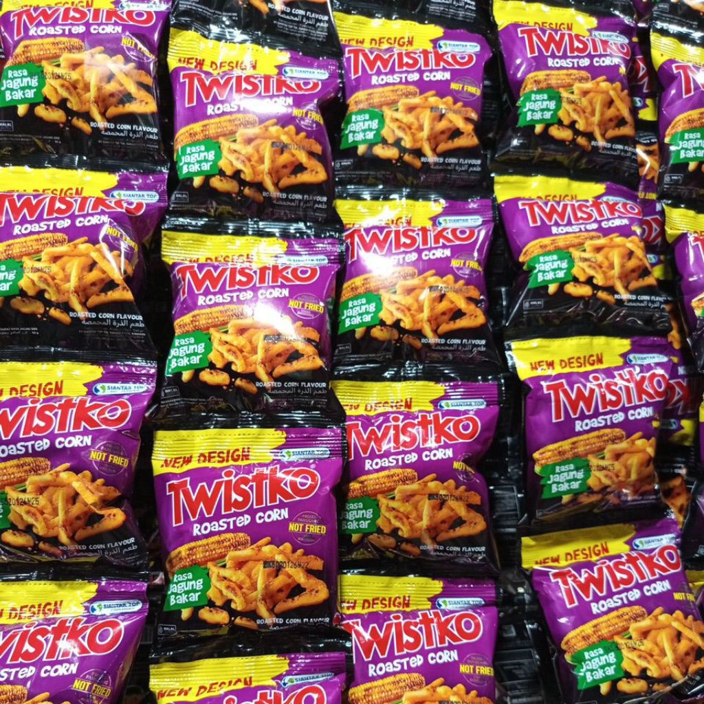 Jual ( rentengan) snack jagung twistko 1renteng isi 10 pcs x 10gram ...