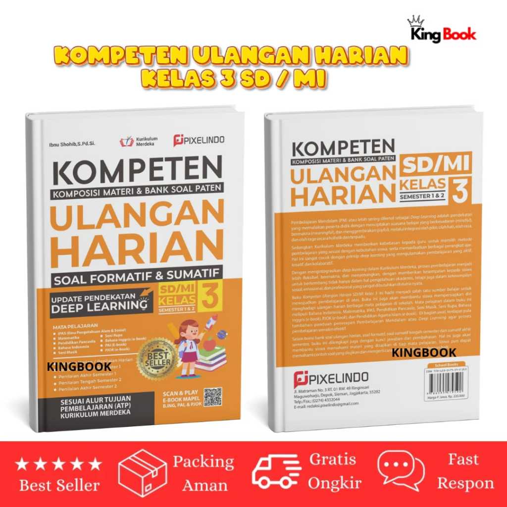 Jual Buku Kompeten Ulangan Harian Kurikulum Merdeka Kelas 3 SD/MI ...